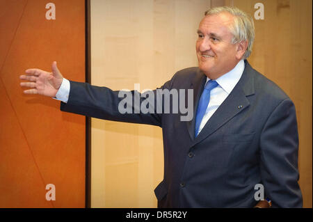 Mar 12, 2009 - Brussels, Belgium - Former French Prime Minister JEAN-PIERRE RAFFARIN upon his arrival at the EU Commission headquarter in  Brussels, Belgium on 2009-03-12. (Credit Image: © Wiktor Dabkowski/ZUMA Press) Stock Photo