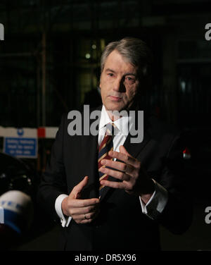 Jan 15, 2009 - London, England, United Kingdom - Ukrainian President VIKTOR YUSHCHENKO visits London to conduct consultations with British Prime Minister Brown on energy security issues. (Credit Image: © PhotoXpress/ZUMA Press) RESTRICTIONS: * North and South America Rights Only * Stock Photo