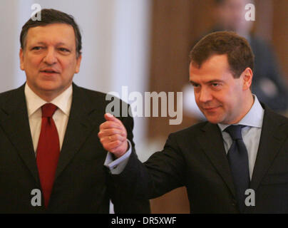 Feb 06, 2009 - Moscow, Russia - President of the European Commission JOSE MANUEL BARROSO (L) at the meeting with DMITRY MEDVEDEV, President of Russia in Kremlin, Moscow. (Credit Image: © PhotoXpress/ZUMA Press) RESTRICTIONS: * North and South America Rights Only * Stock Photo