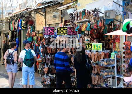 europe greece athens monastiraki a view of pandrossou street in the flea market Stock Photo