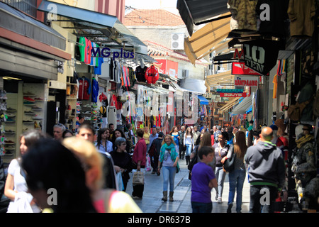 europe greece athens monastiraki a view of pandrossou street in the flea market Stock Photo