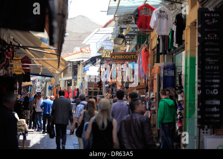 europe greece athens monastiraki a view of adrianou street in the flea market Stock Photo