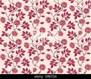 Vintage floral seamless pattern, hand drawn illustration Stock Photo ...