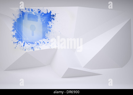 Splash showing digital lock Stock Photo