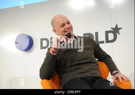 Munich, Germany. 20th Jan, 2014. MUNICH/GERMANY - JANUARY 20: Tony Fadell (Nest Labs) laughs on a panel discussion during the Digital Life Design (DLD) Conference at the HVB Forum on January 20, 2014 in Munich, Germany. DLD is a global network on innovation, digitization, science and culture which connects business, creative and social leaders, opinion-formers and influencers for crossover conversation and inspiration. (Photo: picture alliance / Jan Haas)/dpa/Alamy Live News Stock Photo