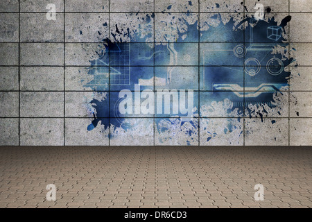 Splash showing technology interface Stock Photo