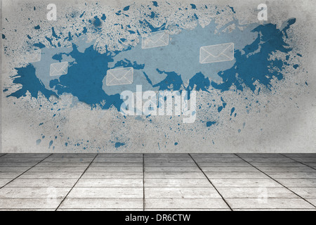 Splash showing global communications Stock Photo