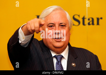 Press conference outlining his plans to build a replica Titanic at the Ritz Hotel in London Stock Photo