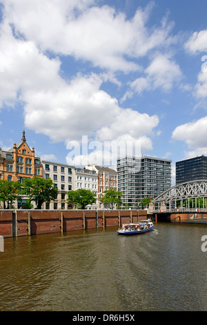 Kornhausbruecke bridge, warehouse district, Hamburg, Germany Stock Photo