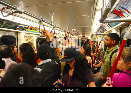 Subway rush hour passengers, Toronto, Canada Stock Photo
