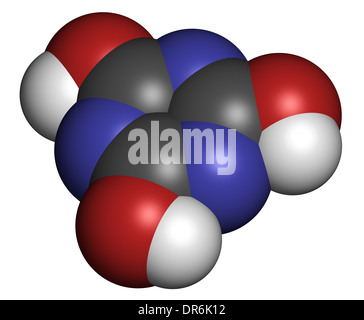 Cyanuric acid molecule. Precipitates with melamine, thus potentially ...