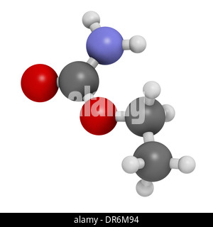 Ethyl carbamate carcinogenic molecule. Present in fermented food and beverages and especially in distilled beverages. Stock Photo