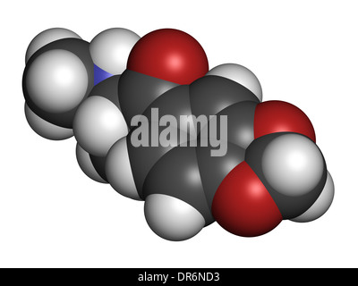 Methylone (bk-MDMA) stimulant molecule. Used as recreational drug. Stock Photo