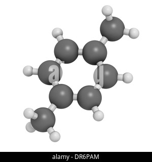 Para-xylene (p-xylene) aromatic hydrocarbon molecule. Stock Photo