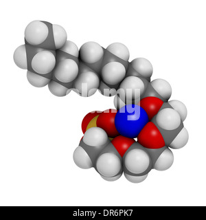 Sodium laureth sulphate detergent molecule. Used in cosmetics, soaps, shampoos, etc. Stock Photo