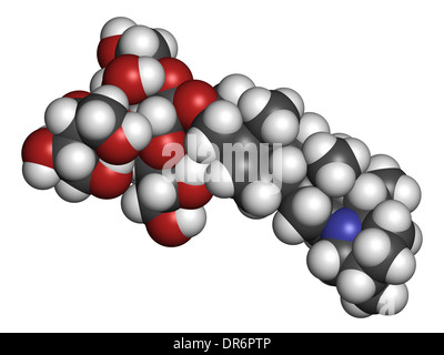 Solanine nightshade poison molecule. Present in potatoes, especially in ...