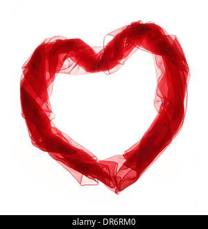 Valentine Heart. Elegant Red satin gift Ribbon. Stock Photo by ©fotomaximum  98536306