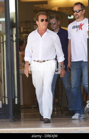 Arnold Schwarzenegger is seen after having lunch at Barneys New York  Los Angeles, California - 26.06.12 Stock Photo