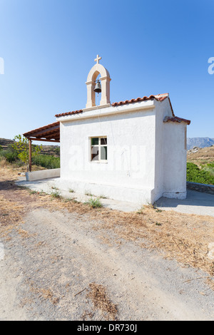 Small chapel in the mountains of Crete Island, Greece Stock Photo