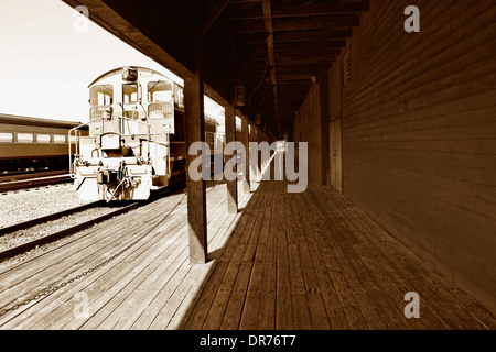 Vintage railway station in Sacramento Stock Photo