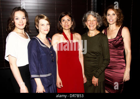 Virginia Kull, Kellie Overbey, Gina Gionfriddo, Beth Dixon and Amy Brenneman  The premiere after party for 'Rapture, Blister, Burn' held at Heartland Brewery New York City, USA – 12.06.12 Stock Photo