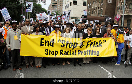 Rev Al Sharpton and campaigners during the Silent March Against Stop and Frsik New York City, USA - 17.06.12 Stock Photo