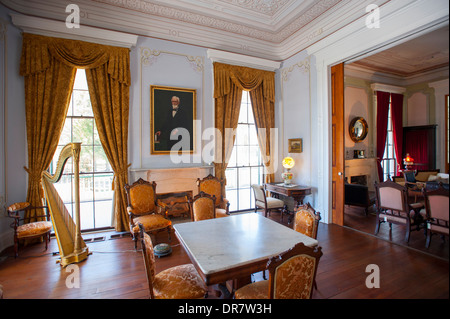 USA Mississippi MS Biloxi interior of home of Jefferson Davis  President of the Confederate States of America Civil War Stock Photo