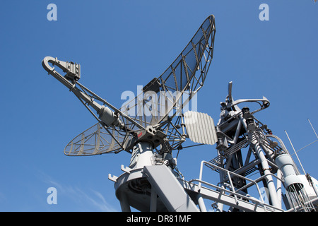 Radar antenna on a military ship Stock Photo - Alamy