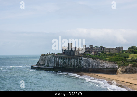 Kingsgate Castle on the cliffs above Kingsgate Bay at Broadstairs Kent England United Kingdom UK Stock Photo