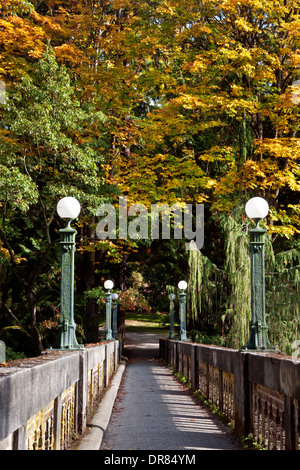 WASHINGTON - Bridge to the Washington Park Arboretum in Seattle. Stock Photo