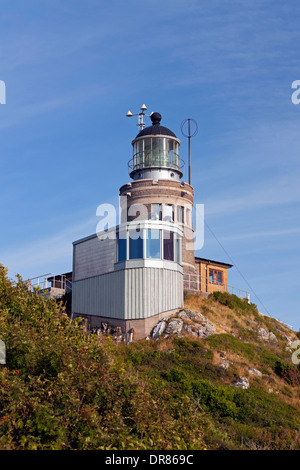 The Kullen Lighthouse by the mouth of Öresund at Kullaberg / Kullens fyr, Höganäs, Skåne / Scania, Sweden Stock Photo