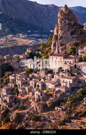 The abandoned village of Pentedattilo, Calabria, Italy. Stock Photo