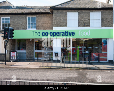 The co-operative food shop in Willingham, a village in Cambridgeshire UK Stock Photo