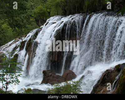 Shuzheng Waterfall in Jiuzhaigou, China Stock Photo