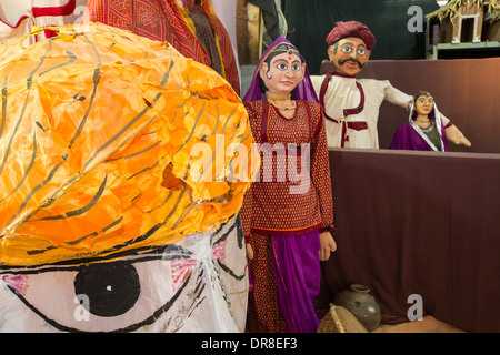 A community theatre at the Barefoot College in Tilonia, Rajasthan, India. The Barefoot College is a worldwide charity Stock Photo