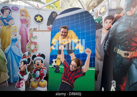 London, UK. 21st Jan, 2014. Toy Fair opens in the Grand Hall at Olympia. The Toy Fair will once again be showcasing thousands of brand new toys, games and hobbies to the UK's largest gathering of toy industry professionals. Credit: Malcolm Park editorial/Alamy Live News Stock Photo