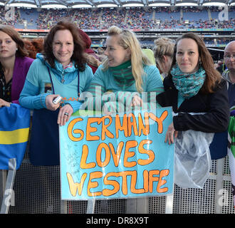 Westlife fans  Westlife play their penultimate concert at Croke Park in Dublin, Ireland. The band will give its final ever show on Saturday (23Jun12) Dublin, Ireland - 22.06.12 Stock Photo