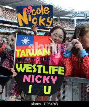 Westlife fans  Westlife play their penultimate concert at Croke Park in Dublin, Ireland. The band will give its final ever show on Saturday (23Jun12) Dublin, Ireland - 22.06.12 Stock Photo