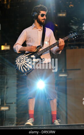 Brad Delson American rock band Linkin Park performing at Maxidrom