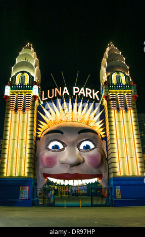 luna park entrance gate in sydney australia Stock Photo