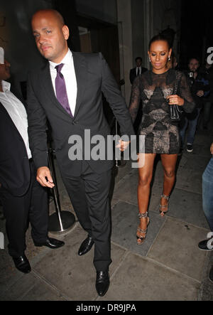 Melanie Brown aka Mel B and Stephen Belafonte leaving Nobu Berkeley London, England - 27.06.12 Stock Photo