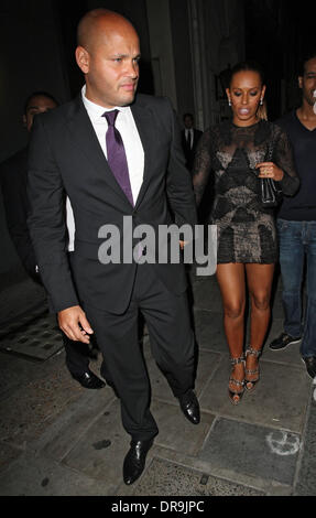 Melanie Brown aka Mel B and Stephen Belafonte leaving Nobu Berkeley London, England - 27.06.12 Stock Photo