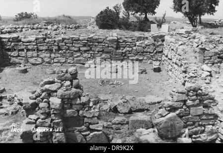 Ruins of Troy - Hissarlik, Turkey Stock Photo