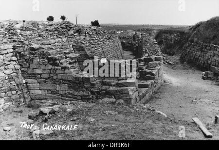 Ruins of Troy - Hissarlik, Turkey Stock Photo