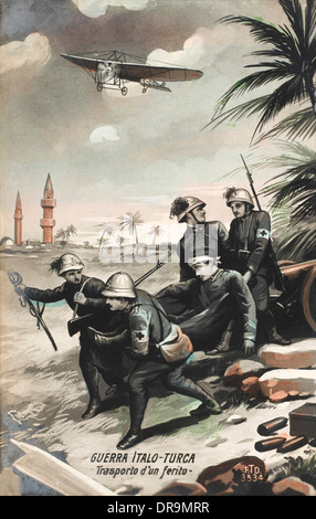 Italo-Turkish War (1911-12) - Transporting wounded Stock Photo
