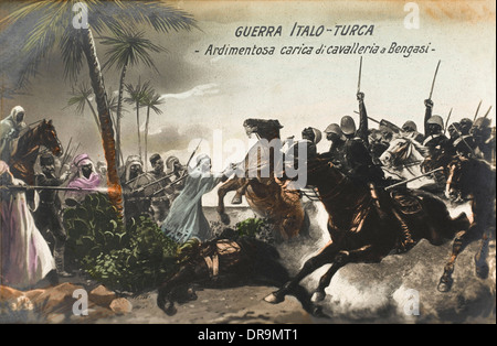 Italo-Turkish War (1911-12) - Cavalry Charge Stock Photo