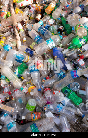 Empty Plastic drinking bottles dumped for recycling in India Stock ...