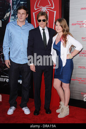 Denis Leary and family Los Angeles premiere of 'The Amazing Spider-Man' held at the Regency Village Theatre - Arrivals Westwood, California - 28.06.2012 Stock Photo