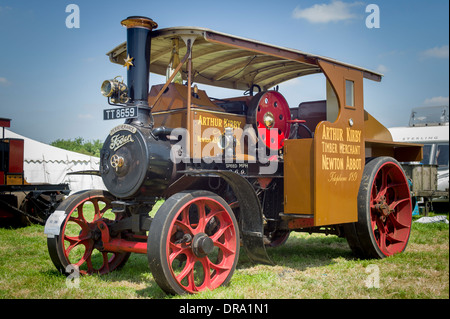 Foden D Type steam traction engine at public show in UKHeddington, Wiltshire, England, UK, United Kingdom, Great Britain, British Isles, BRITISH, Englis,Britis, Stock Photo