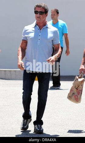 Sylvester Stallone leaves Caffe Roma in Beverly Hills Los Angeles, California - 30.06.12 Stock Photo